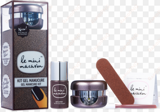 gel manicure kit - le mini macaron chocolate sparkle glitter kit 180g