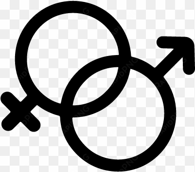 Gender Symbols Vector - Black And White Gender Symbols transparent png image