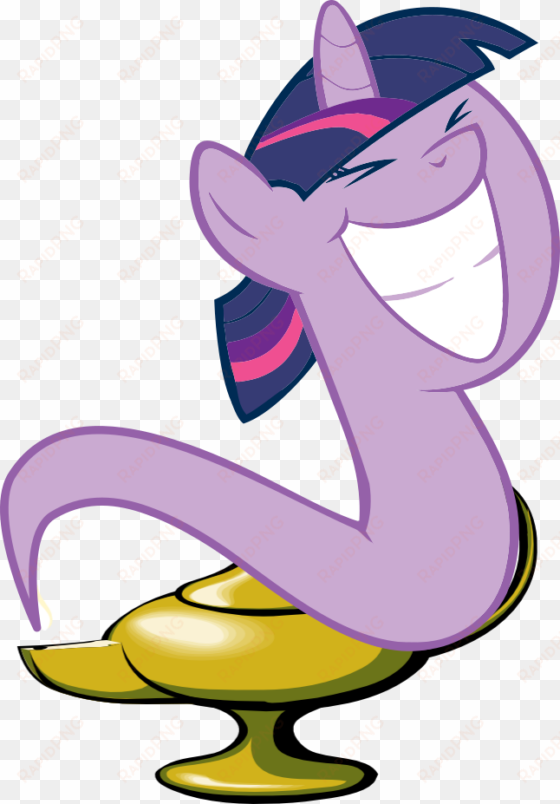 genie, genie pony, magic lamp, safe, solo, twilight - cartoon