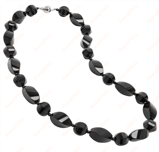 genuine fancy faceted twisted black agate multi-shape - black diamond pendant