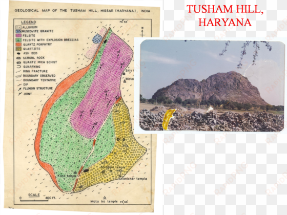 geological map tusam hill haryana - geological map of haryana