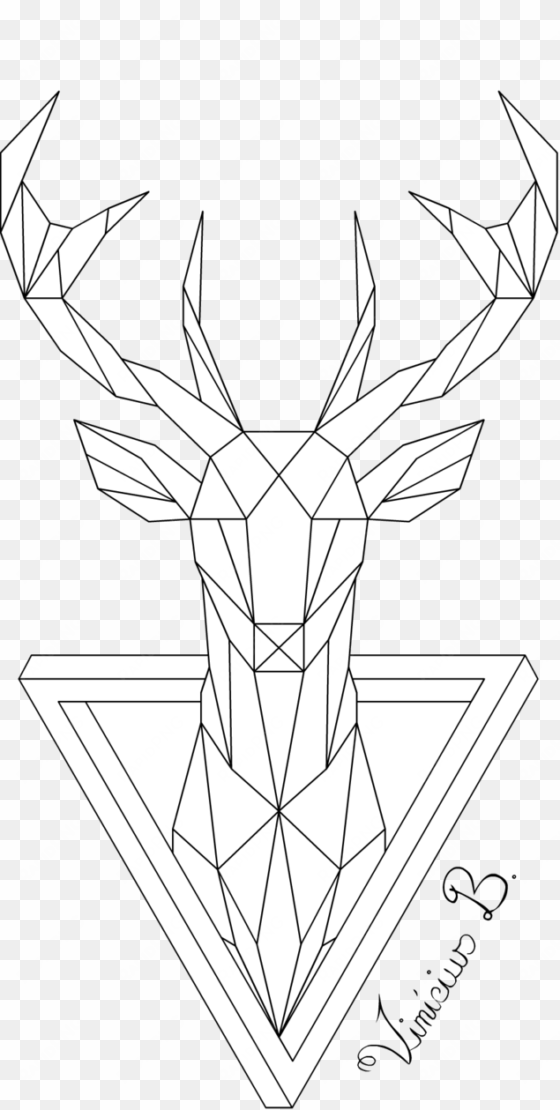 geometric deer 1 by mrdrawing on deviantart - geometric drawing transparent