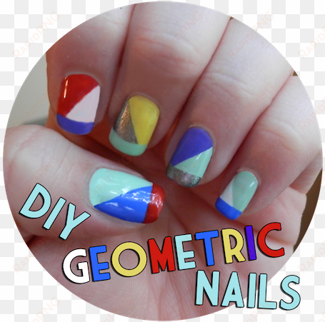 geometric nails tutorial - nail polish