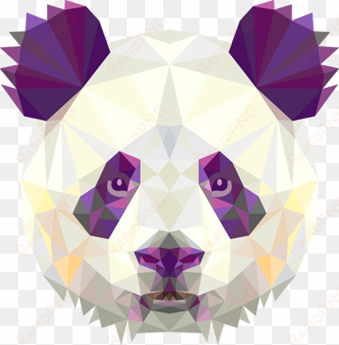 geometric panda bear head decal - fondos de pantalla de pandas