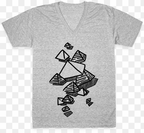 geometric pyramids v-neck tee shirt - geometric pyramids tote bag: funny tote bag mids tote