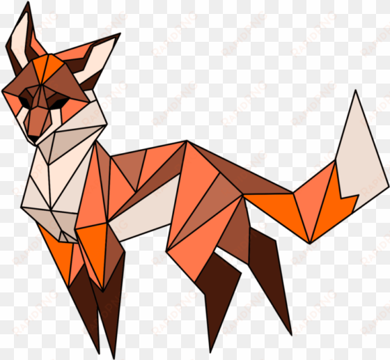 geometric vector fox - geometric fox transparent