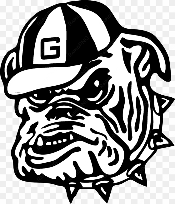 georgia bulldogs logo black and white - georgia bulldog logo svg