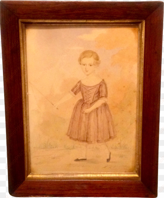Georgian Watercolor Of Young Girl - Watercolor Painting transparent png image