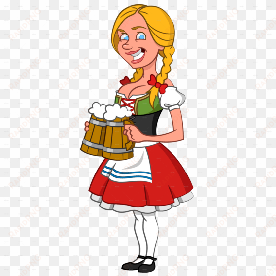 german girl german girl - oktoberfest cartoon transparent