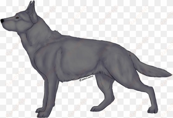 german shepherd lineart - dog