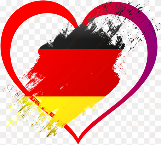 germany, flag, heart, love, germany, nation - 'heart germany' graphic art print east urban home format: