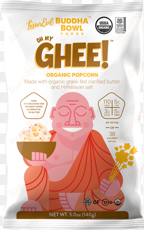 ghee butter flavoured popcorn - lesser evil ghee popcorn