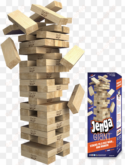 giant jenga -54 pcs - jenga giant genuine hardwood game