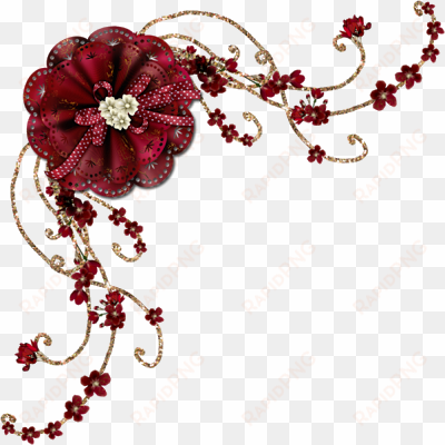 gifs fôfos - maroon flowers clip art
