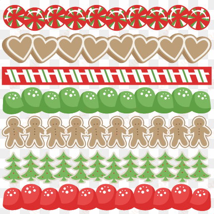 gingerbread borders svg scrapbook cut file cute clipart - christmas day