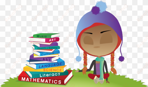 girl and books background image - resources used in school