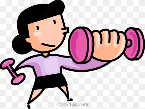 girl lifting weights royalty free vector clip art illustration - girls lifting weights clipart