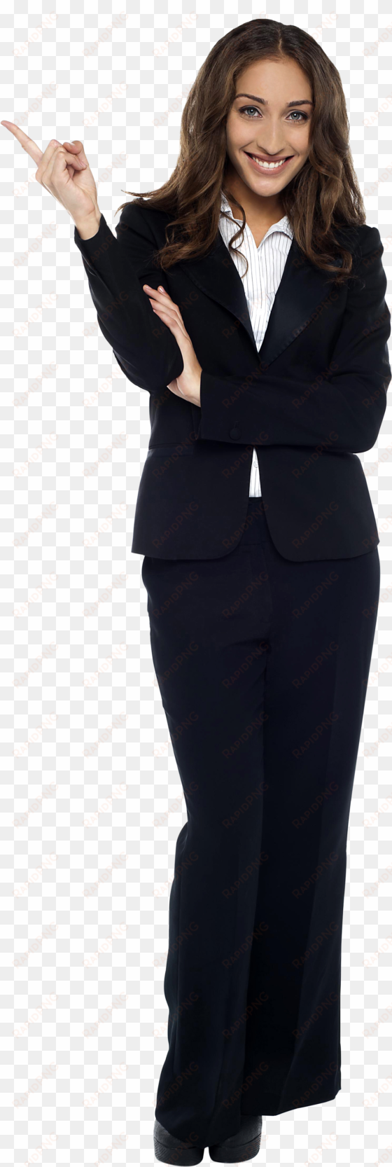 girl pointing left png image - business woman png