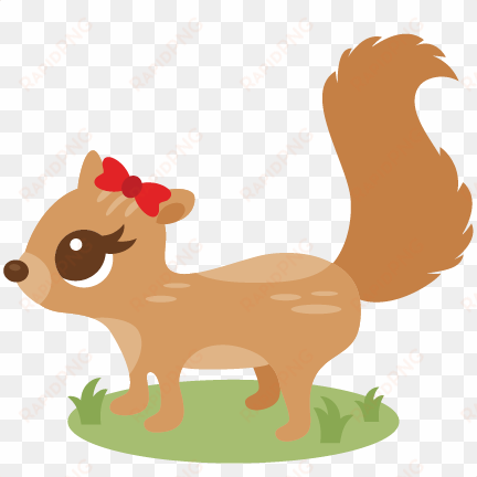 girl squirrel svg scrapbook cut file cute clipart files - squirrel cute png