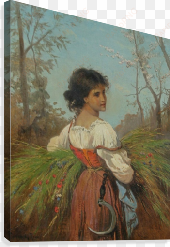 girl with scythe canvas print - hermann david salomon corrodi