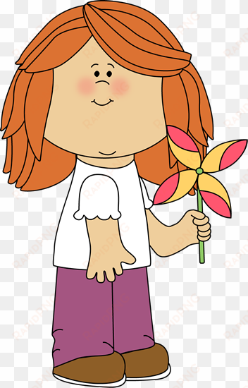 Girl With Spring Pinwheel Kids Clip Art - Sitting Criss Cross Clipart transparent png image