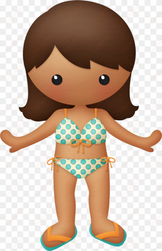 girl3 - clip art people at the beach