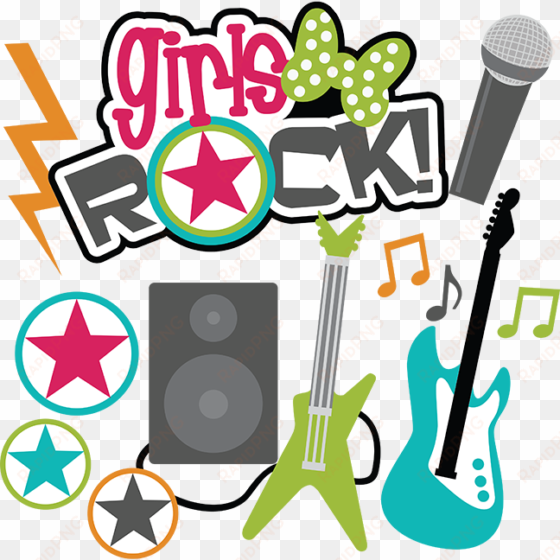 girls rock svg scrapbook collection teen svg files - girls rock clip art