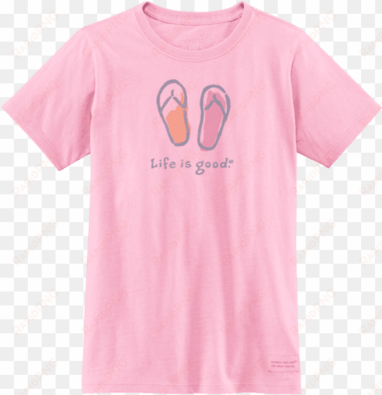 girls' watercolor flip flops crusher tee - t-shirt