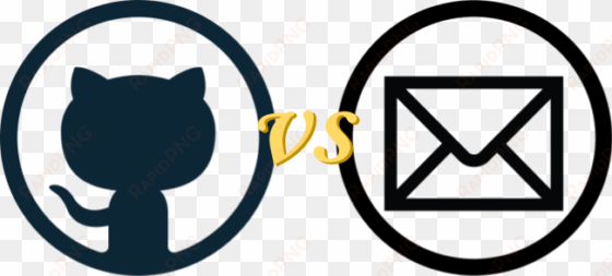 github vs email - gmail logo black and white