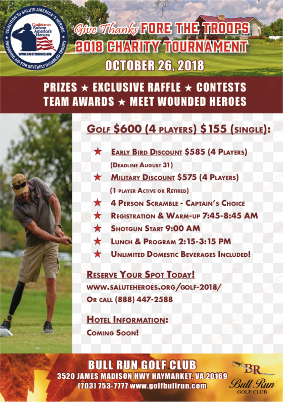 give thanks fore the troops- 2018 charity tournament - pitch and putt