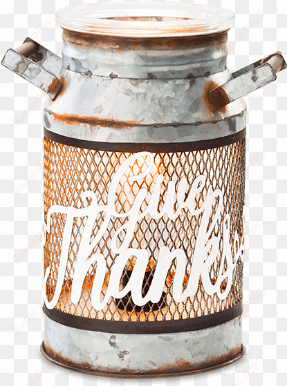 give thanks milk can scentsy warmer - scentsy 2018 harvest collection