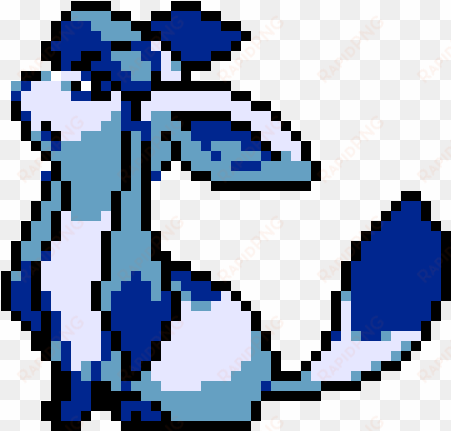 glaceon - pokemon pixel art glaceon