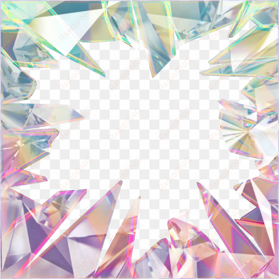 glass broken transparent jagged frame border holo holog - glass