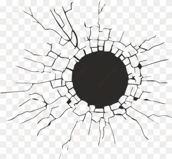 glass hole cracked cracking cracks ground overlay wall - round hole in wall
