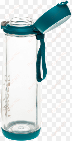 glass-lined water bottle - water