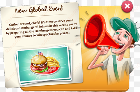global event hamburgers - cartoon