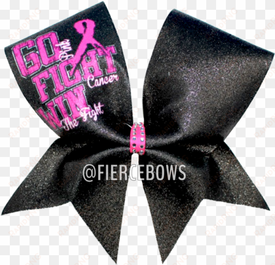 go, fight, win cancer awareness bow - breast cancer awareness