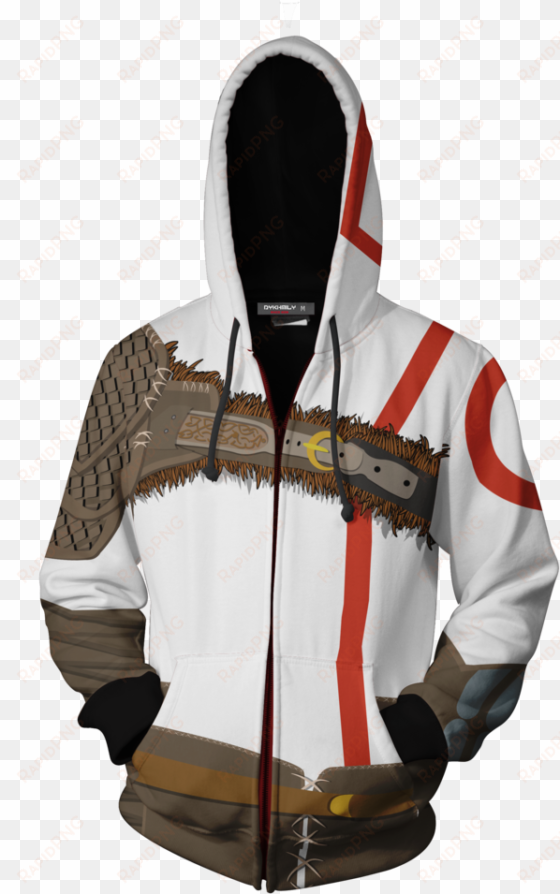 god of war kratos cosplay zip up hoodie jacket - hoodie