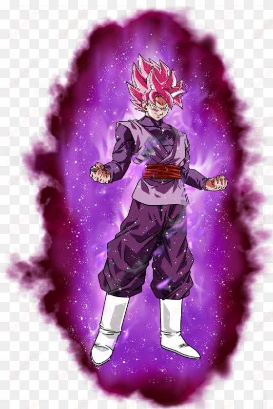 goku dragon ball original watercolor art - goku black aura png