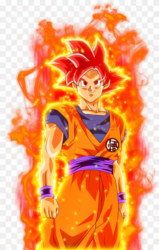 goku ssj face dios ki by jaredsongohan - goku ssj dios png