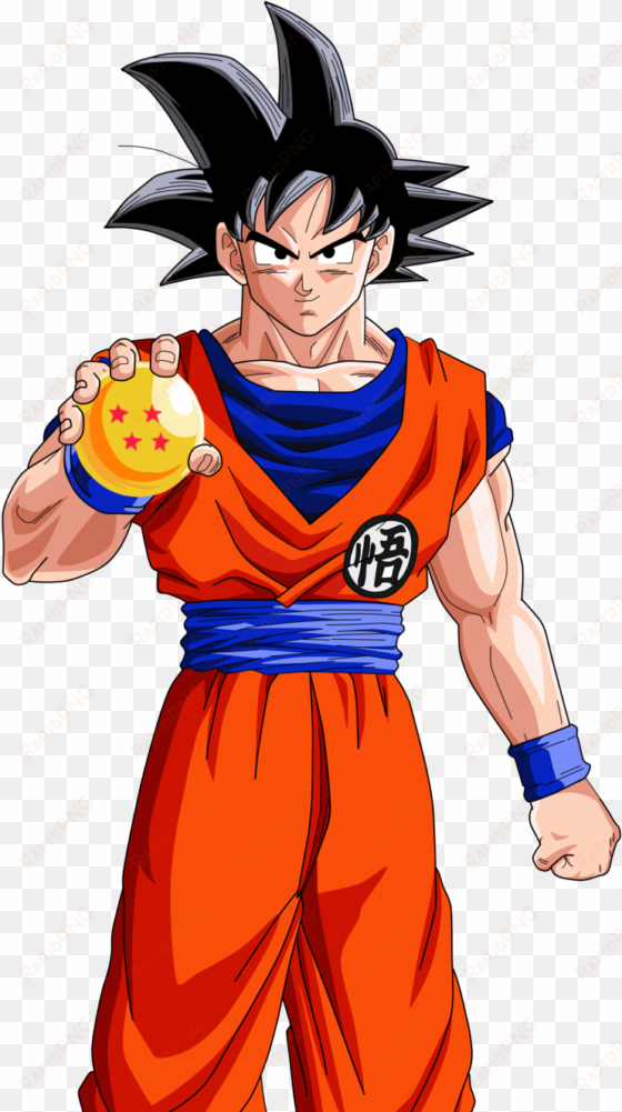 goku transparent png - goku con una esfera del dragon