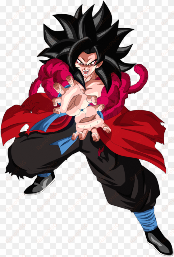 goku xeno ssj4 by andrewdragonball - goku xeno ssj4 png