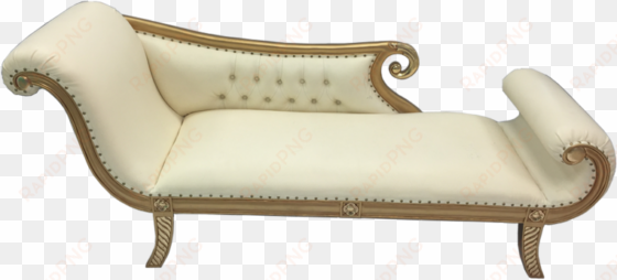 gold and cream chaise - chair