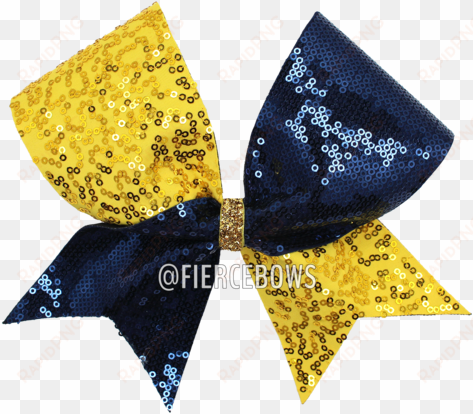 gold and navy sequin cheer bow - gold and navy cheer bow transparent