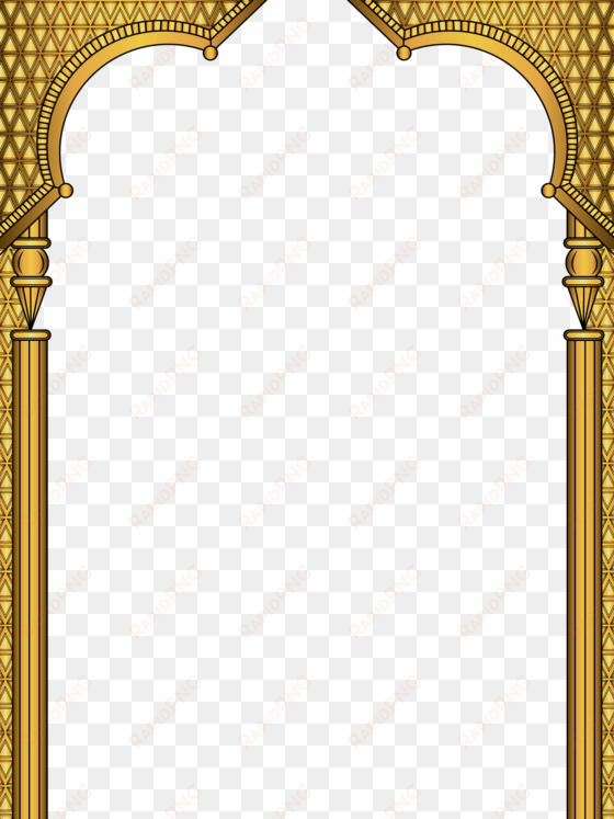 gold arch frame png
