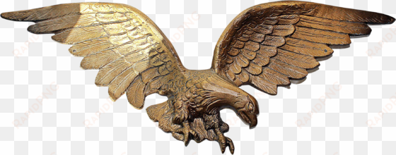 gold cast metal eagle wall mount - metal eagle png