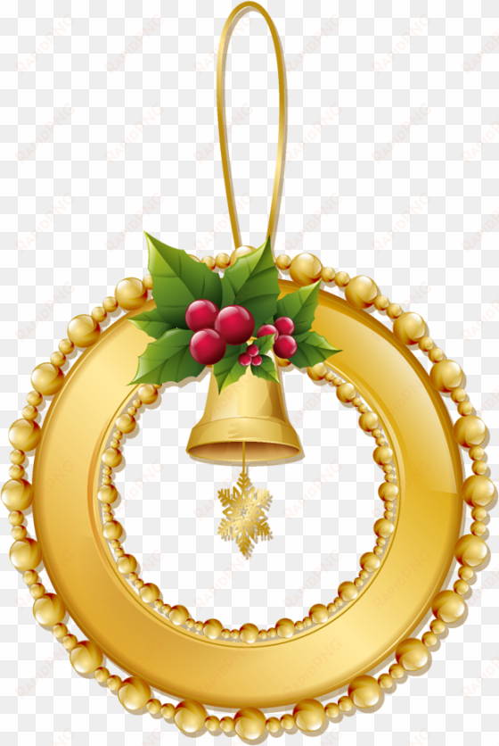 gold christmas wreath clipart