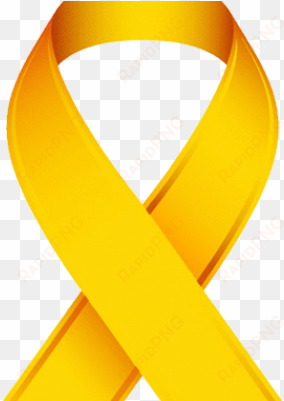 gold clipart awareness ribbon - yellow cancer ribbon png