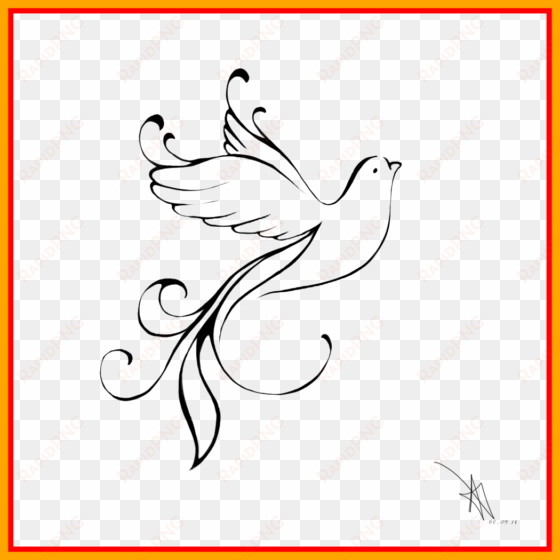 gold clipart dove - dessin de colombe pour tatouage