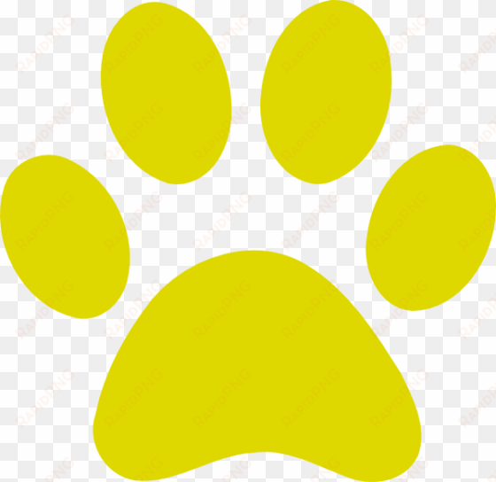 gold clipart paw print - yellow paw print png